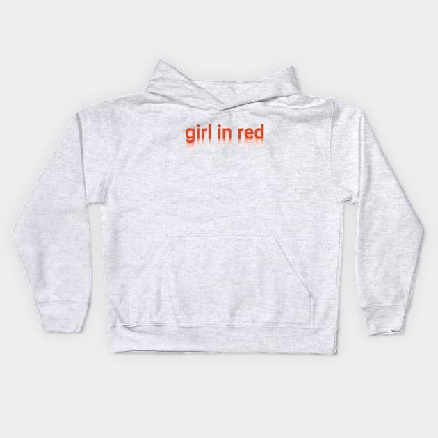 girl in red Kids Hoodie by tonguetied